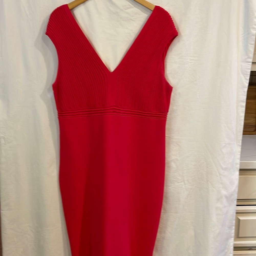 Eva Mendes for NY and Co. coral size L body con sweater dress.
